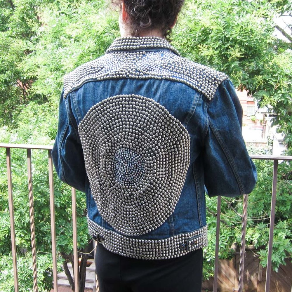 A one-of-a-kind 1973, studded and rhinestone Goldsmith’s jacket. - Picture 4 of 7